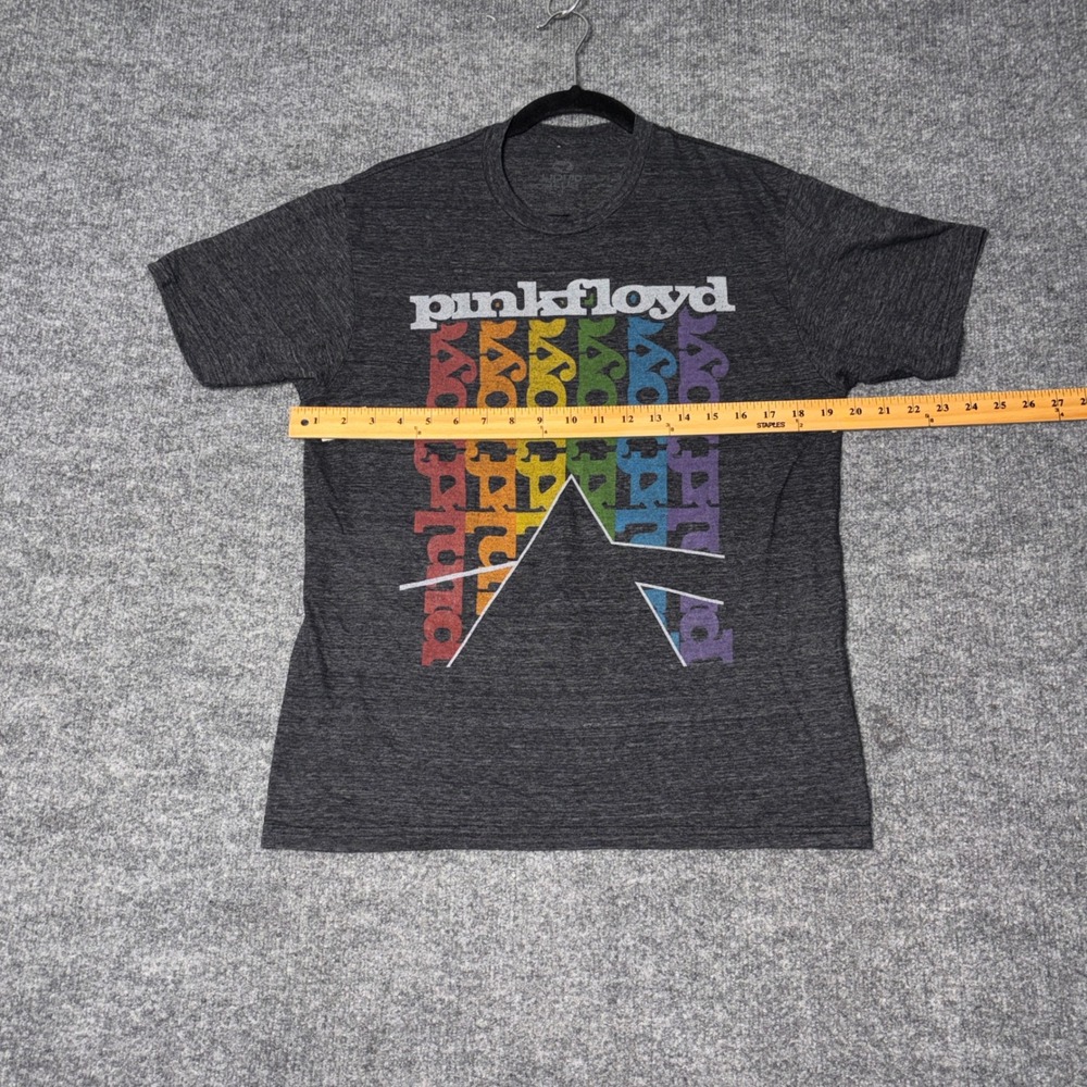 Pink Floyd T Shirt‎ Mens Medium Gray Liquid Blue Graphic Rock Band Tee Dark Side - Picture 5 of 9